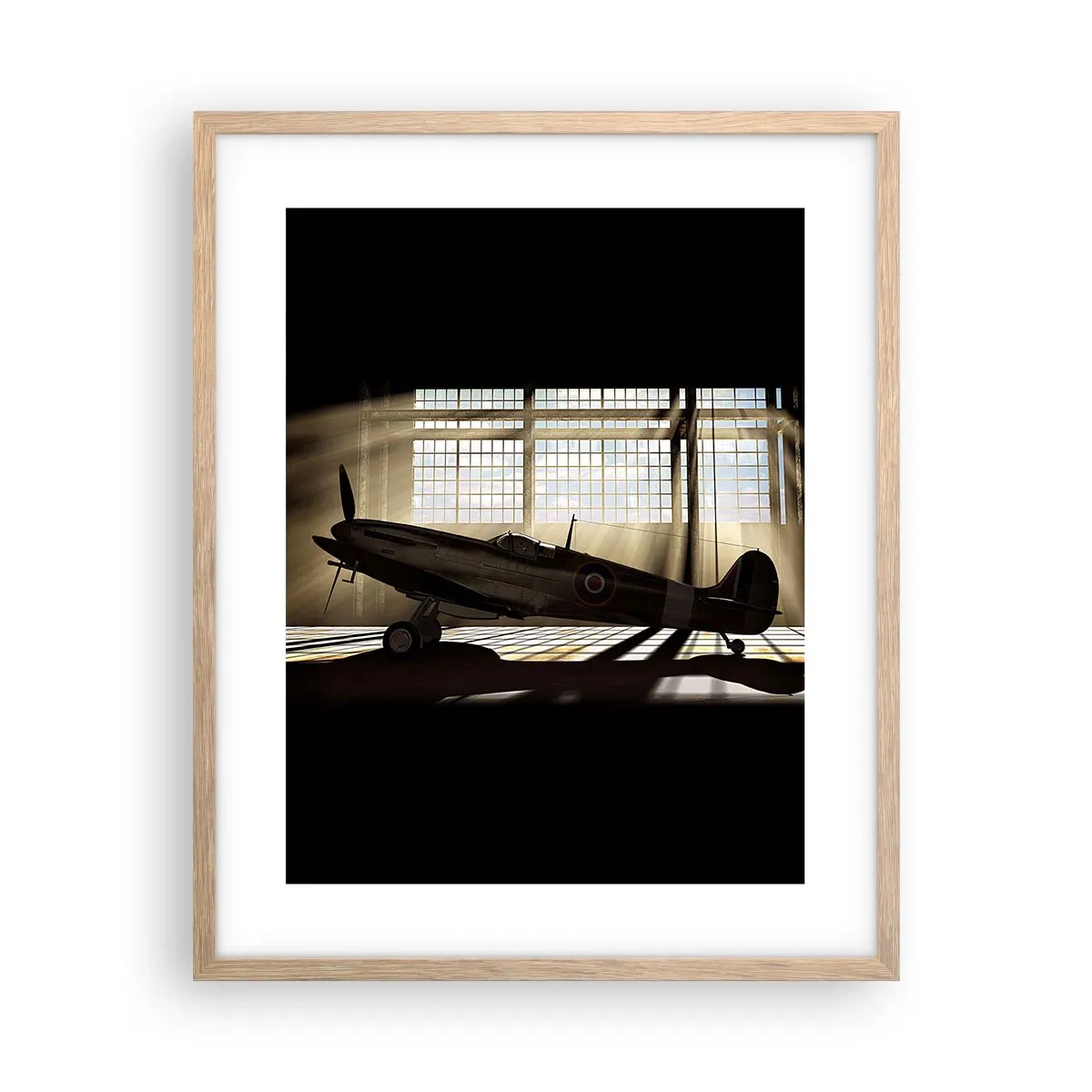 Poster in einem Rahmen aus heller Eiche - Die Ruhe eines Kriegers - 40x50 cm