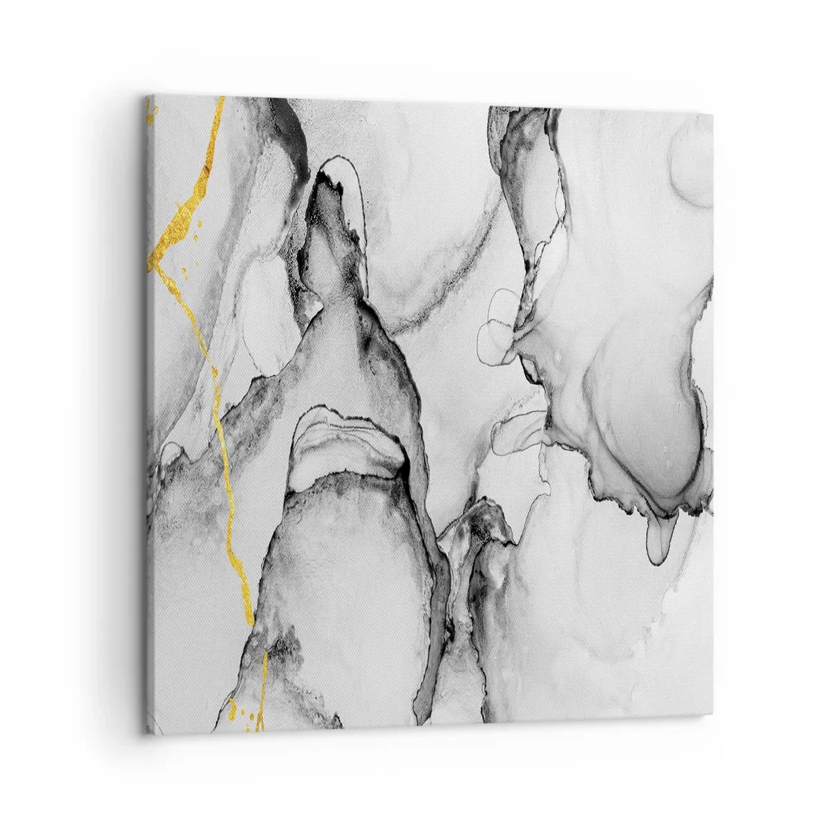 Bild auf Leinwand - Leinwandbild - Komposition mit Goldmotiv - 50x50 cm