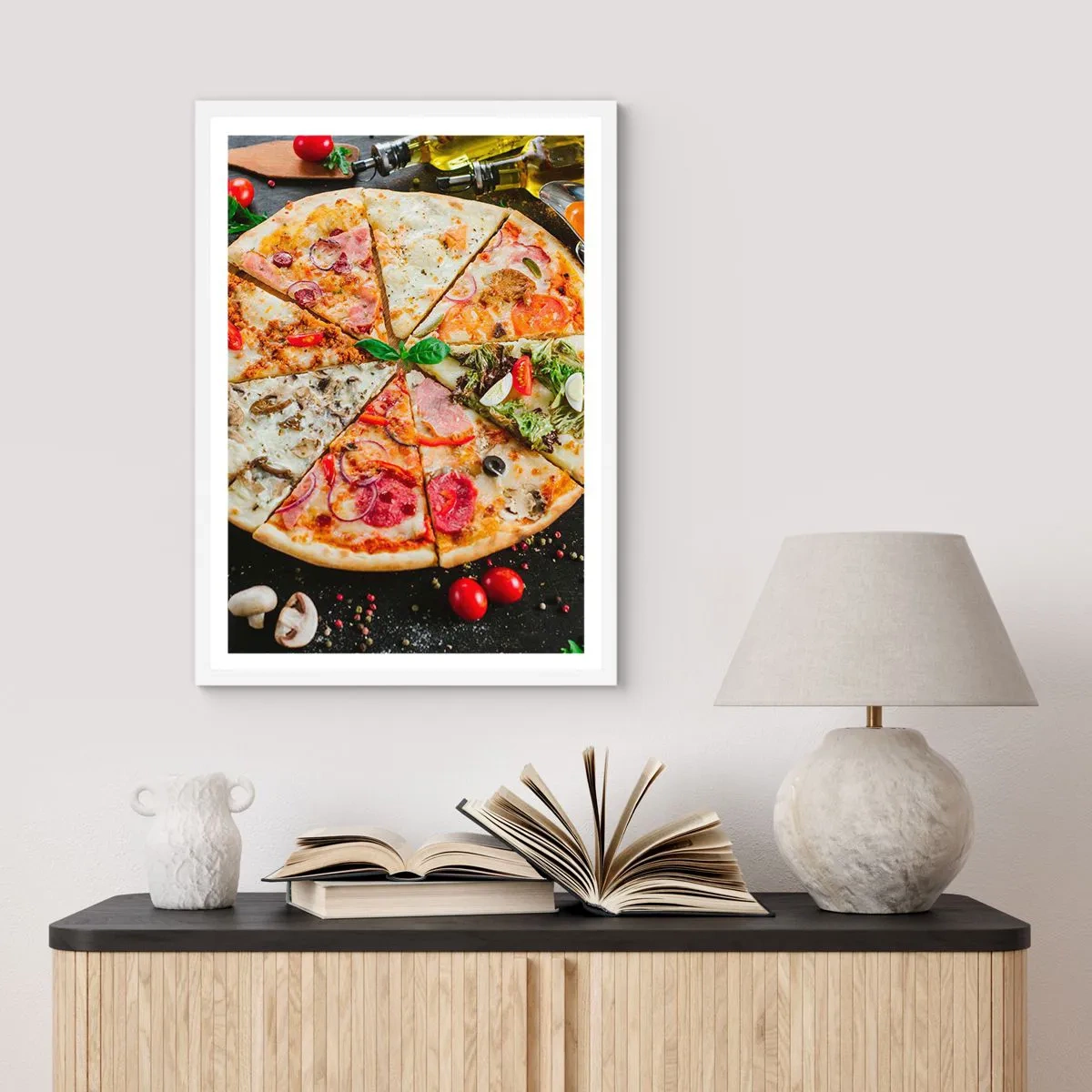 Poster in einem weißen Rahmen - Eine Reihe von Geschmacksrichtungen - 50x70 cm