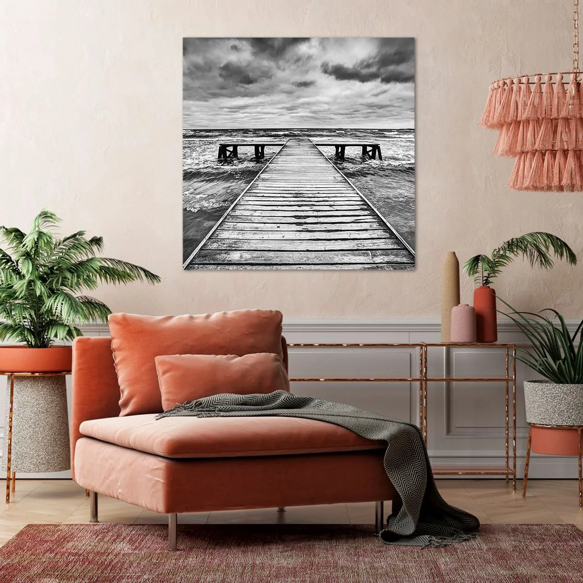 Bild auf Leinwand - Leinwandbild - Ich warte darauf, dass der Wind wegjagt... - 70x70 cm