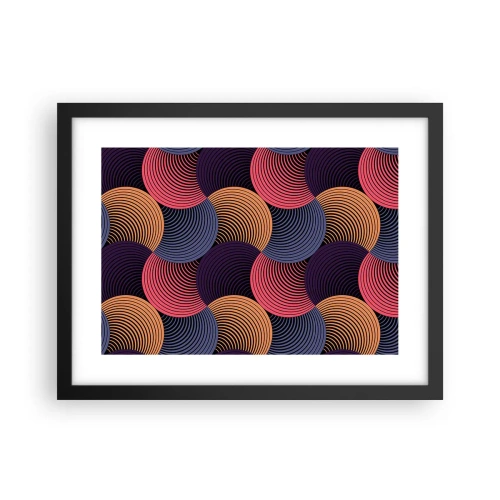 Poster in einem schwarzem Rahmen - Im kreisenden Rhythmus - 40x30 cm