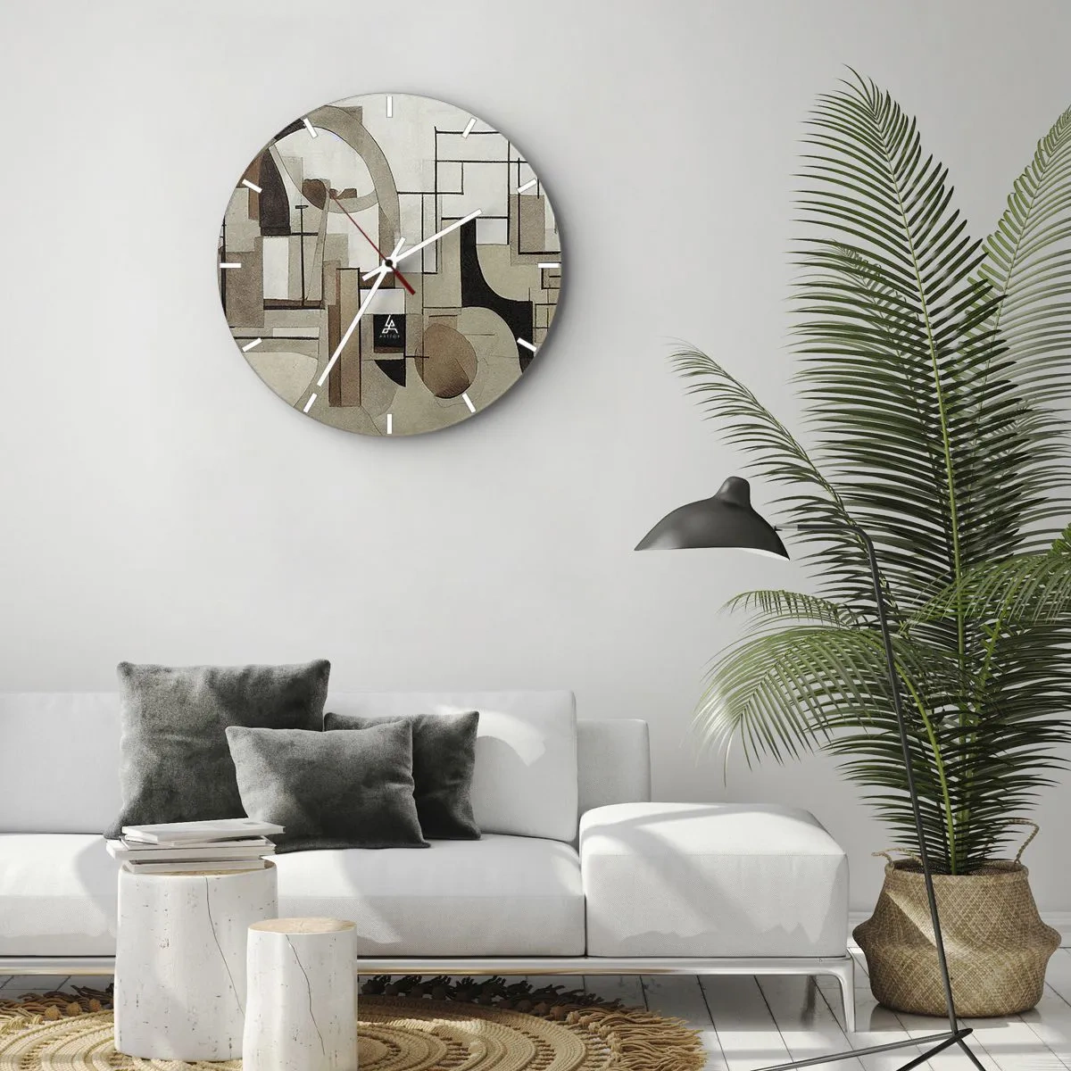 Wanduhr - Glasuhr - Stadtbild 2.0 - 40x40 cm