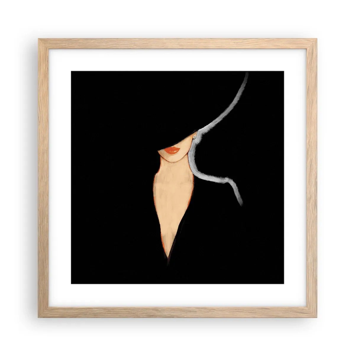 Poster in einem Rahmen aus heller Eiche - Eleganz und Stil - 40x40 cm