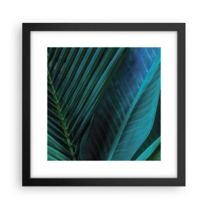 Poster in einem schwarzem Rahmen - Die Anatomie des Grüns - 30x30 cm