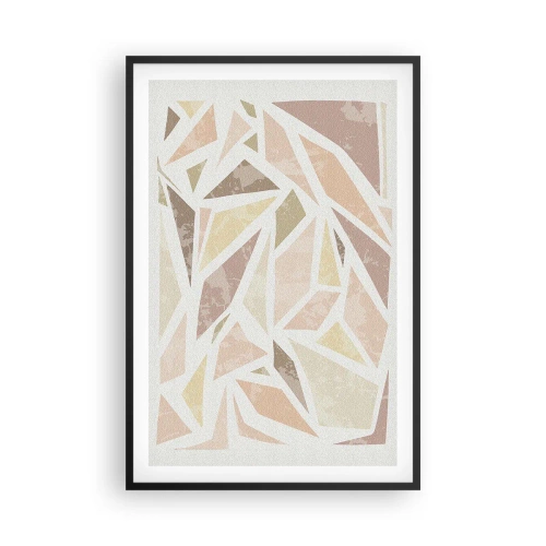 Poster in einem schwarzem Rahmen - Buntglas-Komposition - 61x91 cm