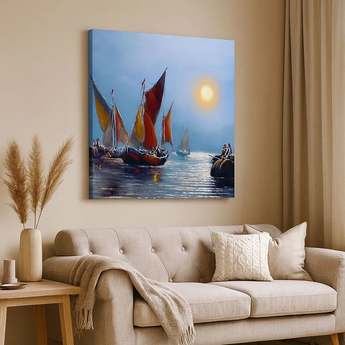 Bild auf Leinwand - Leinwandbild - Nachtfang - 30x30 cm