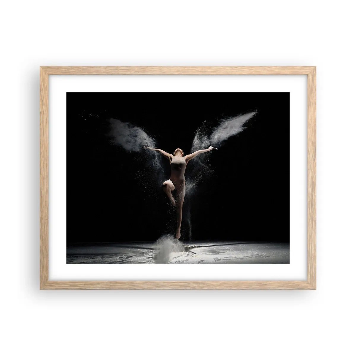 Poster in einem Rahmen aus heller Eiche - Elfen existieren - 50x40 cm