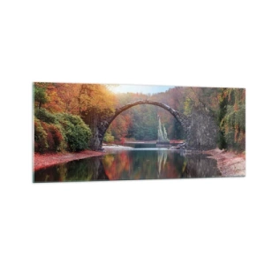 Glasbild - Bild auf glas - Auf der anderen Seite des Spiegels - 100x40 cm