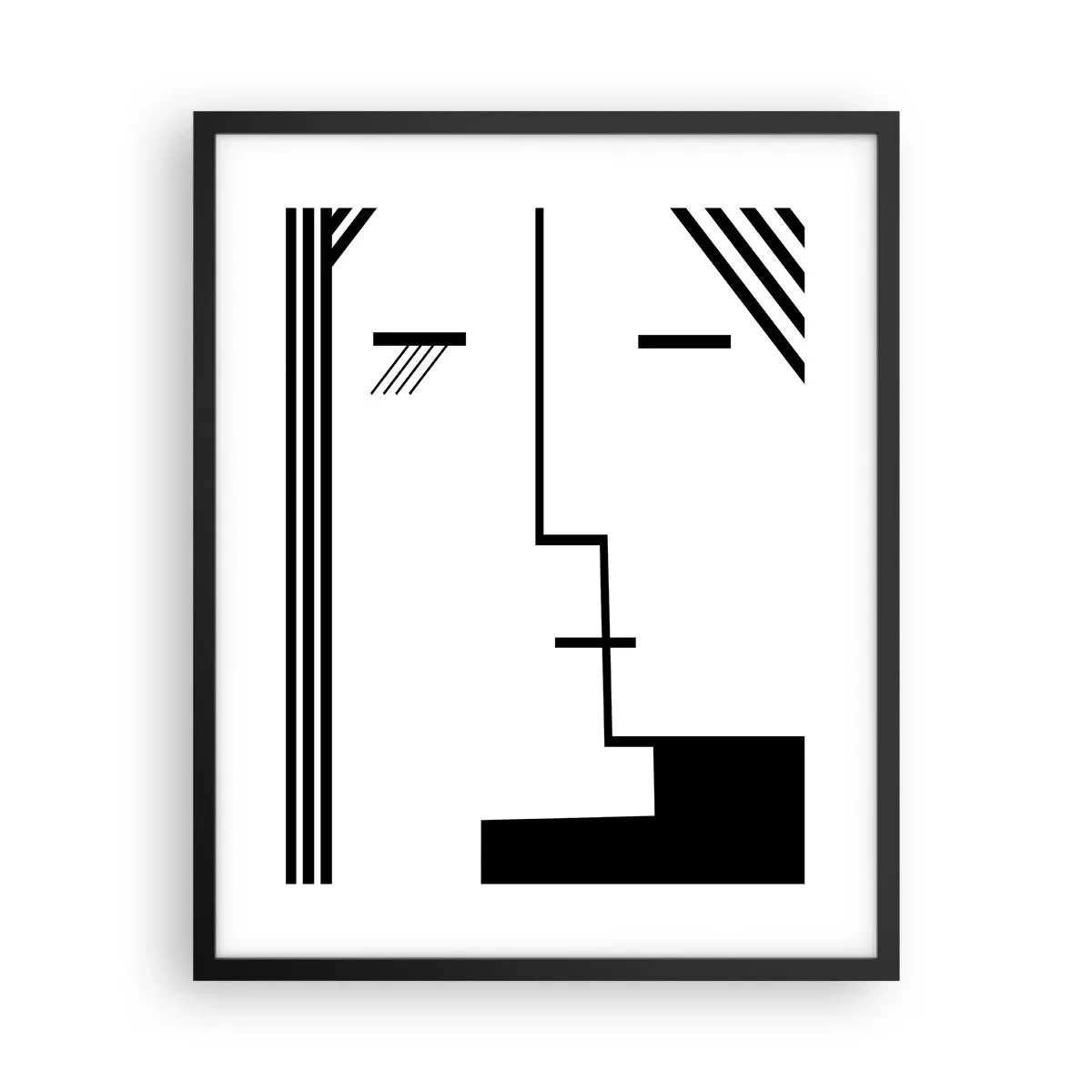 Poster in einem schwarzem Rahmen - Einfach ein Kuss - 40x50 cm