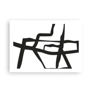 Poster - Schwarz-Weiß-Design - 70x50 cm