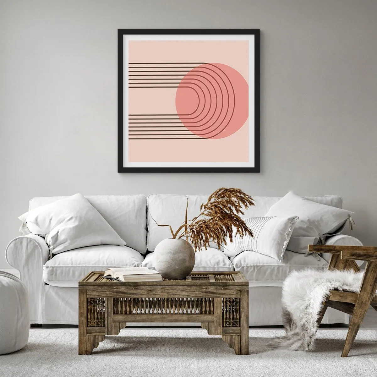 Poster in einem schwarzem Rahmen - Unwiderstehliche Anziehungskraft - 40x40 cm