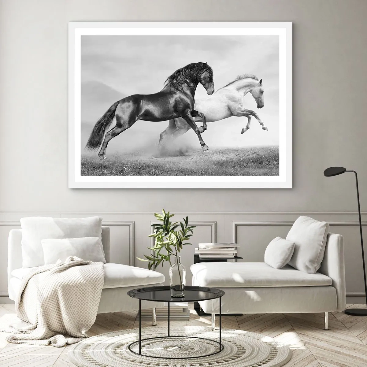 Poster in einem weißen Rahmen - Engel und Dämonen - 70x50 cm