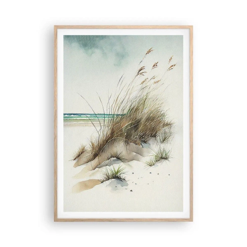 Poster in einem Rahmen aus heller Eiche - Mit Sand bedeckt - 70x100 cm