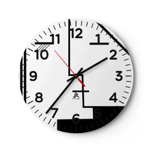 Wanduhr - Glasuhr - Einfach ein Kuss - 30x30 cm