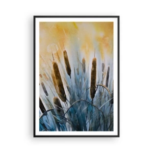 Poster in einem schwarzem Rahmen - Die Kälte des Wassers, die Hitze der Sonne - 70x100 cm