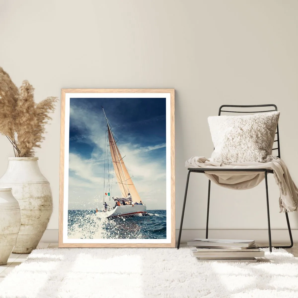 Poster in einem Rahmen aus heller Eiche - Sie werden uns nicht einholen! - 70x100 cm