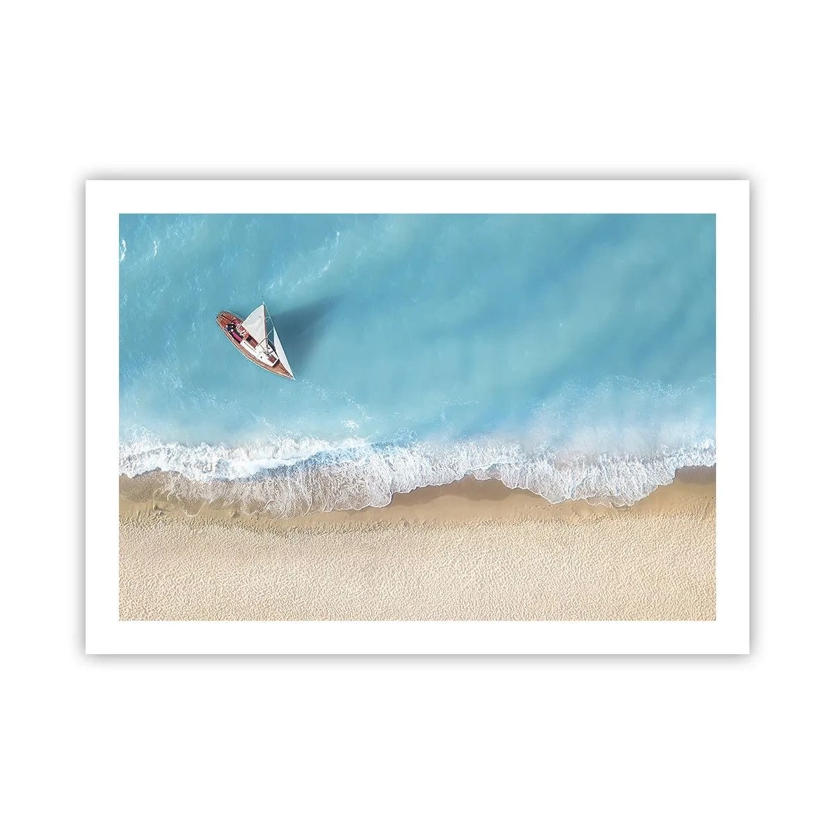 Poster - An der Grenze von Blau und Gold - 70x50 cm