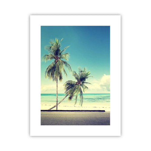 Poster - Zeit um in die Ferien zu starten - 30x40 cm