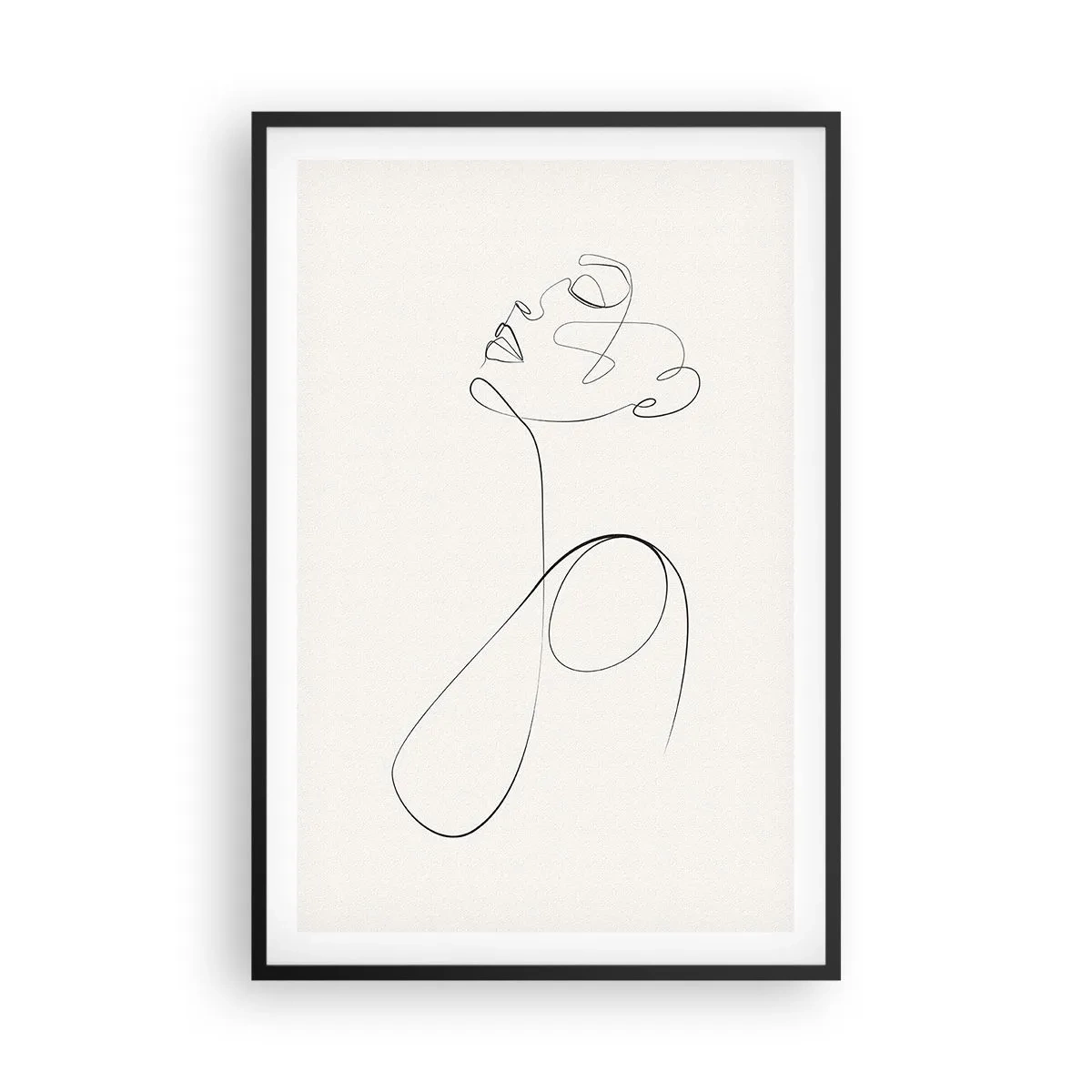 Poster in einem schwarzem Rahmen - Versunken in Träumen - 61x91 cm