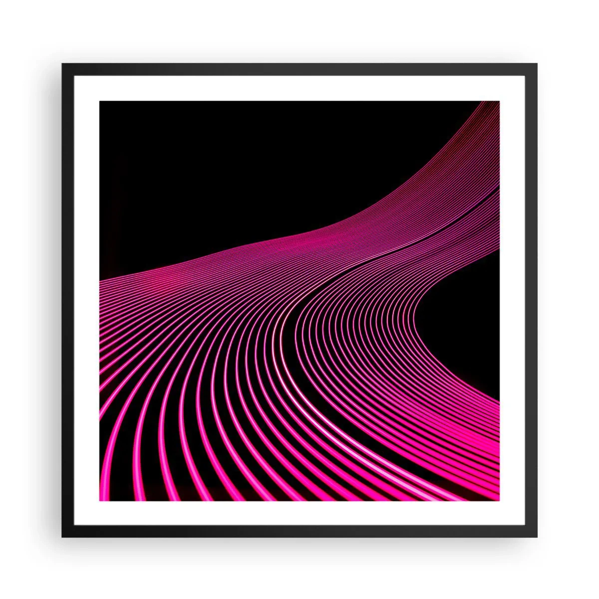 Poster in einem schwarzem Rahmen - Allee des Lichts - 60x60 cm