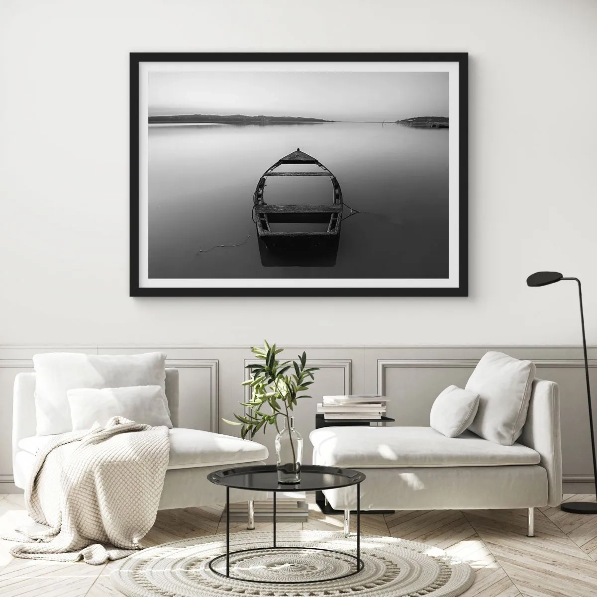 Poster in einem schwarzem Rahmen - Sehnsucht und Melancholie - 40x30 cm