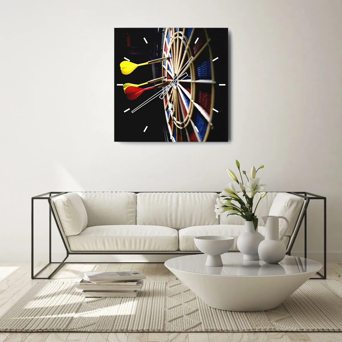 Wanduhr - Glasuhr - Auf den Punkt gebracht - 40x40 cm