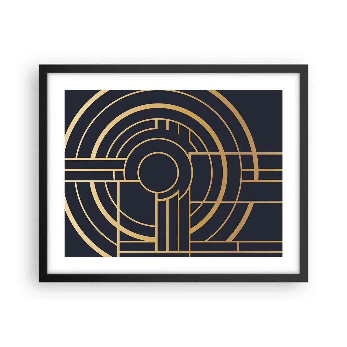 Poster in einem schwarzem Rahmen - Wendungen der Dinge - 50x40 cm