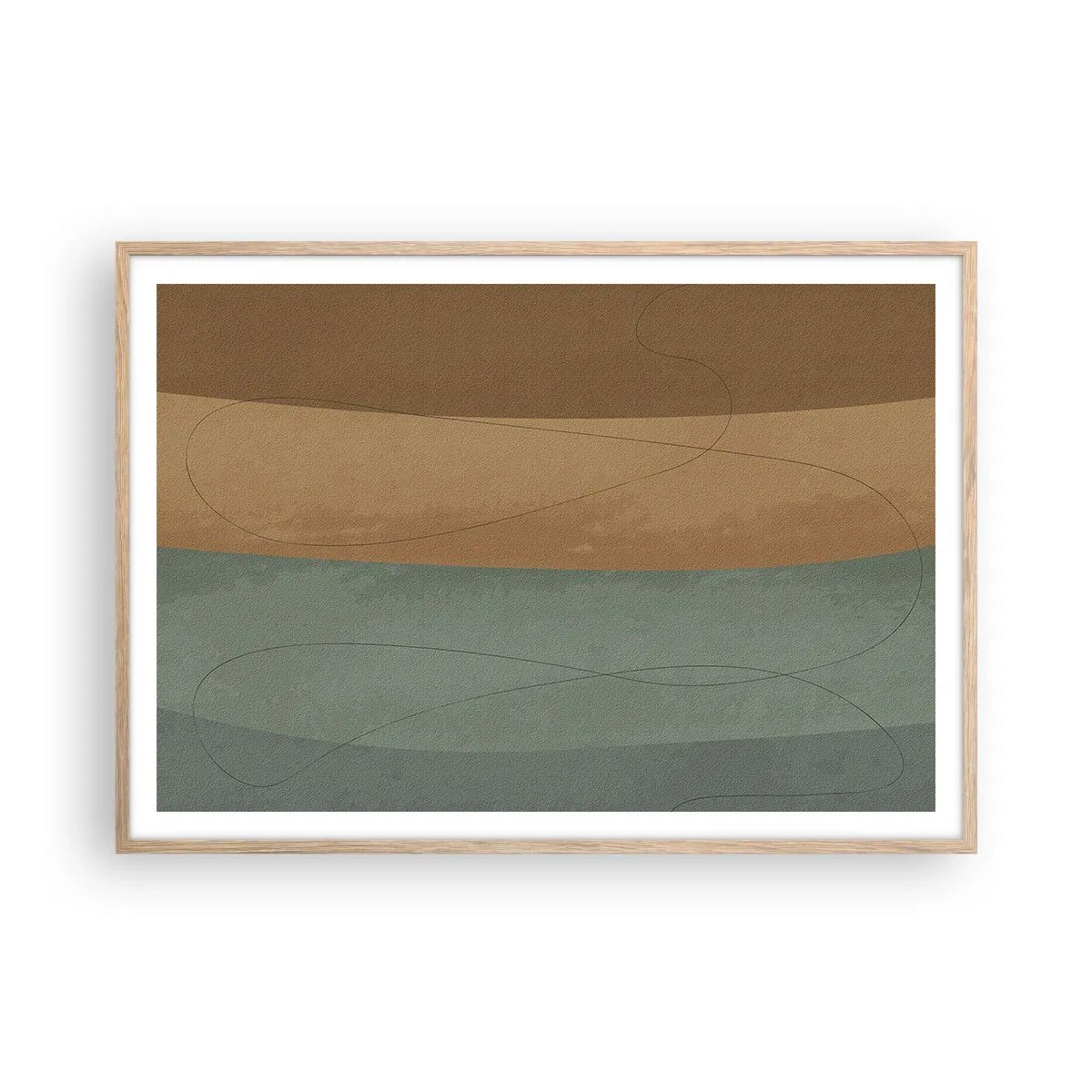 Poster in einem Rahmen aus heller Eiche - Horizontale Komposition - 100x70 cm