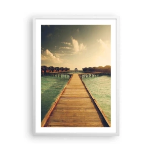 Poster in einem weißen Rahmen - Eine herzliche Einladung - 50x70 cm