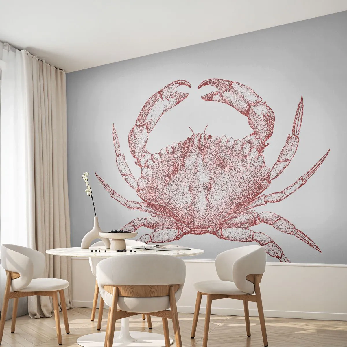 Selbstklebende Fototapete Deluxe Sticker - Krabbe aller Krabben - Krabbe, Meeresfrüchte, Schaltier - 100x70 cm
