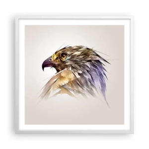 Poster in einem weißen Rahmen - Porträt eines Kriegers - 60x60 cm