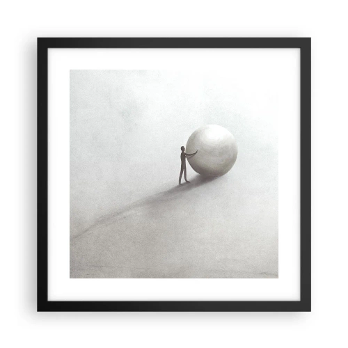 Poster in einem schwarzem Rahmen - Das Spiel des Lebens - 40x40 cm