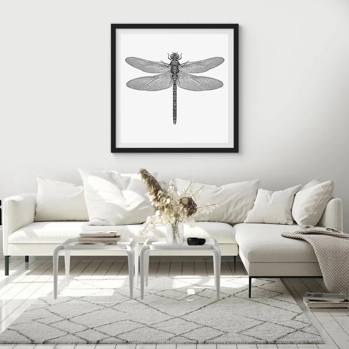 Poster in einem schwarzem Rahmen - Präzision der Natur - 40x40 cm