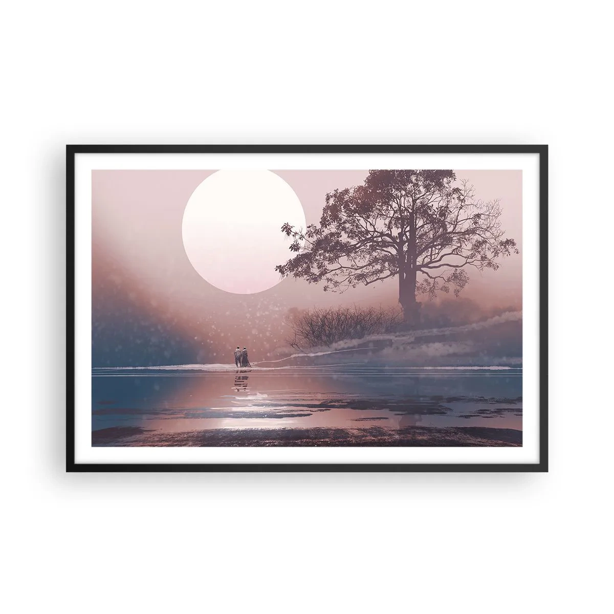 Poster in einem schwarzem Rahmen - Wunder der Nacht - 91x61 cm