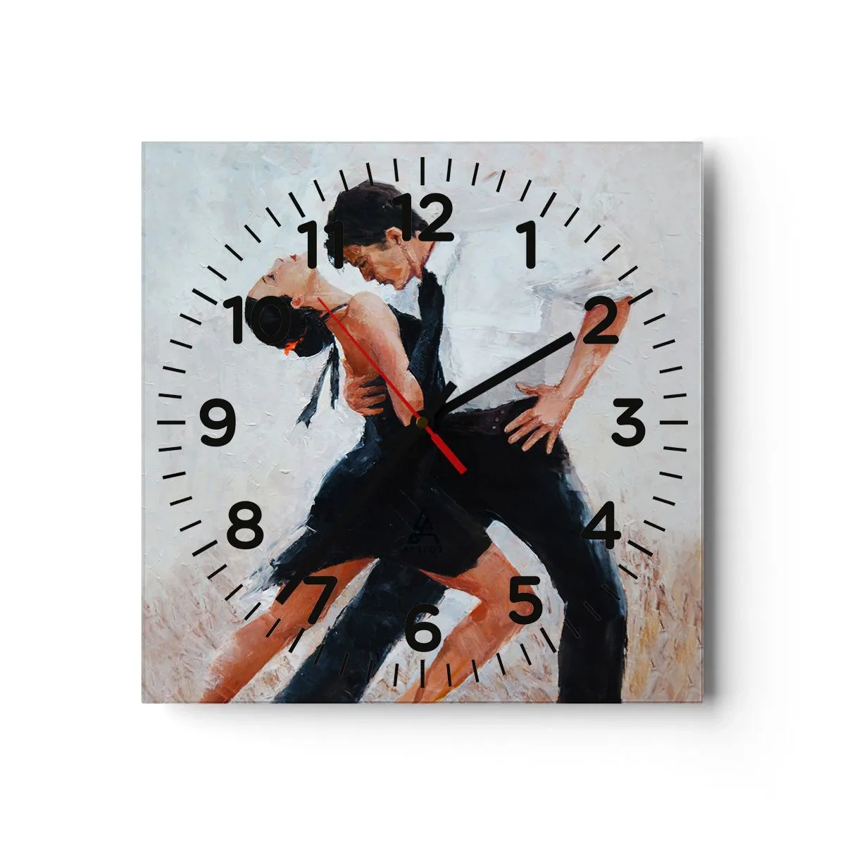 Wanduhr - Glasuhr - Tango meiner Träume und Träume - 30x30 cm