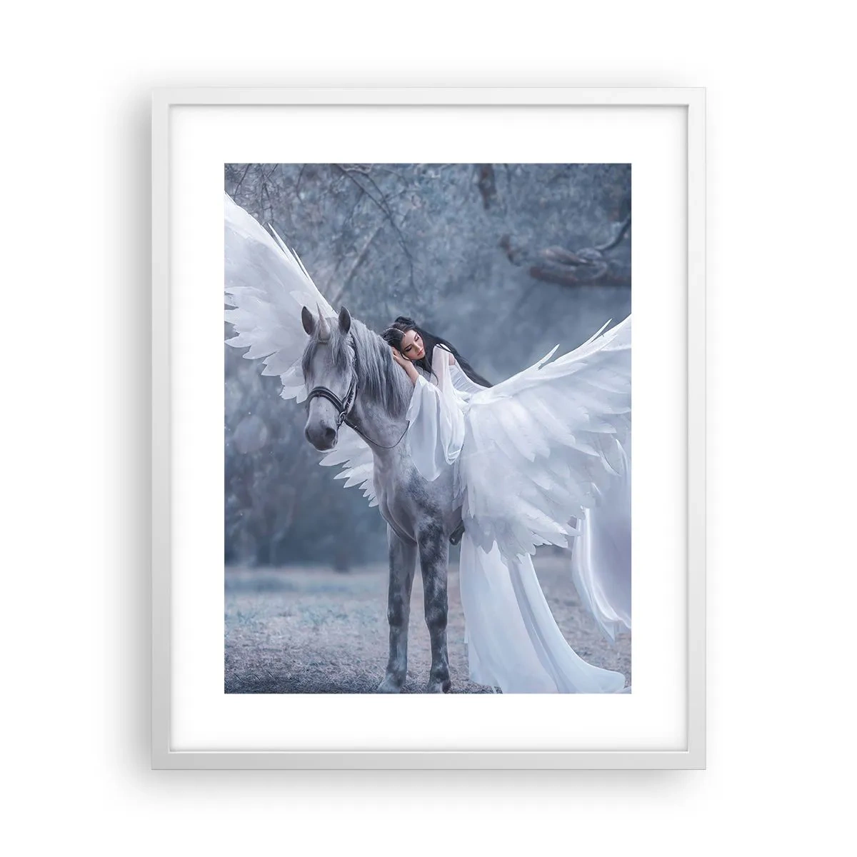 Poster in einem weißen Rahmen - Ein inspirierter Moment - 40x50 cm