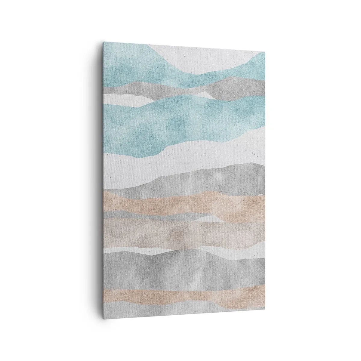 Bild auf Leinwand - Leinwandbild - Abstrakte Streifen in Pastelltönen - 80x120cm - Studie über Nähe - Moderne Wanddekoration für Wohnzimmer und Schlafzimmer ARTTOR