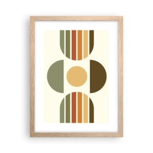 Poster in einem Rahmen aus heller Eiche - In Erdtönen - 30x40 cm