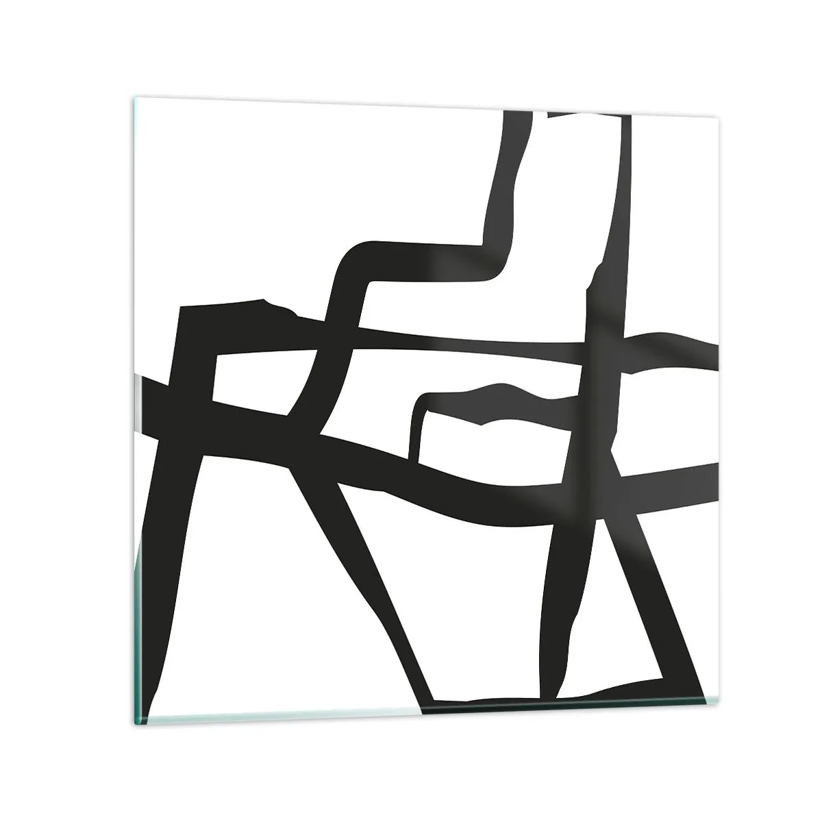 Glasbild - Bild auf glas - Schwarz-Weiß-Design - 30x30 cm