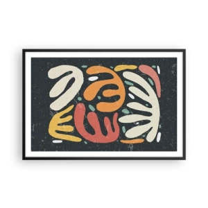 Poster in einem schwarzem Rahmen - Komposition – Ich erwische dich gleich - 91x61 cm