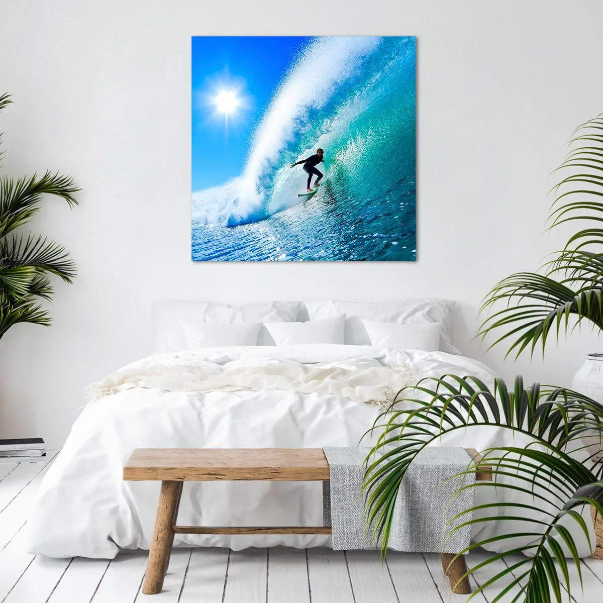 Bild auf Leinwand - Leinwandbild - Durch das große Blau - 40x40 cm