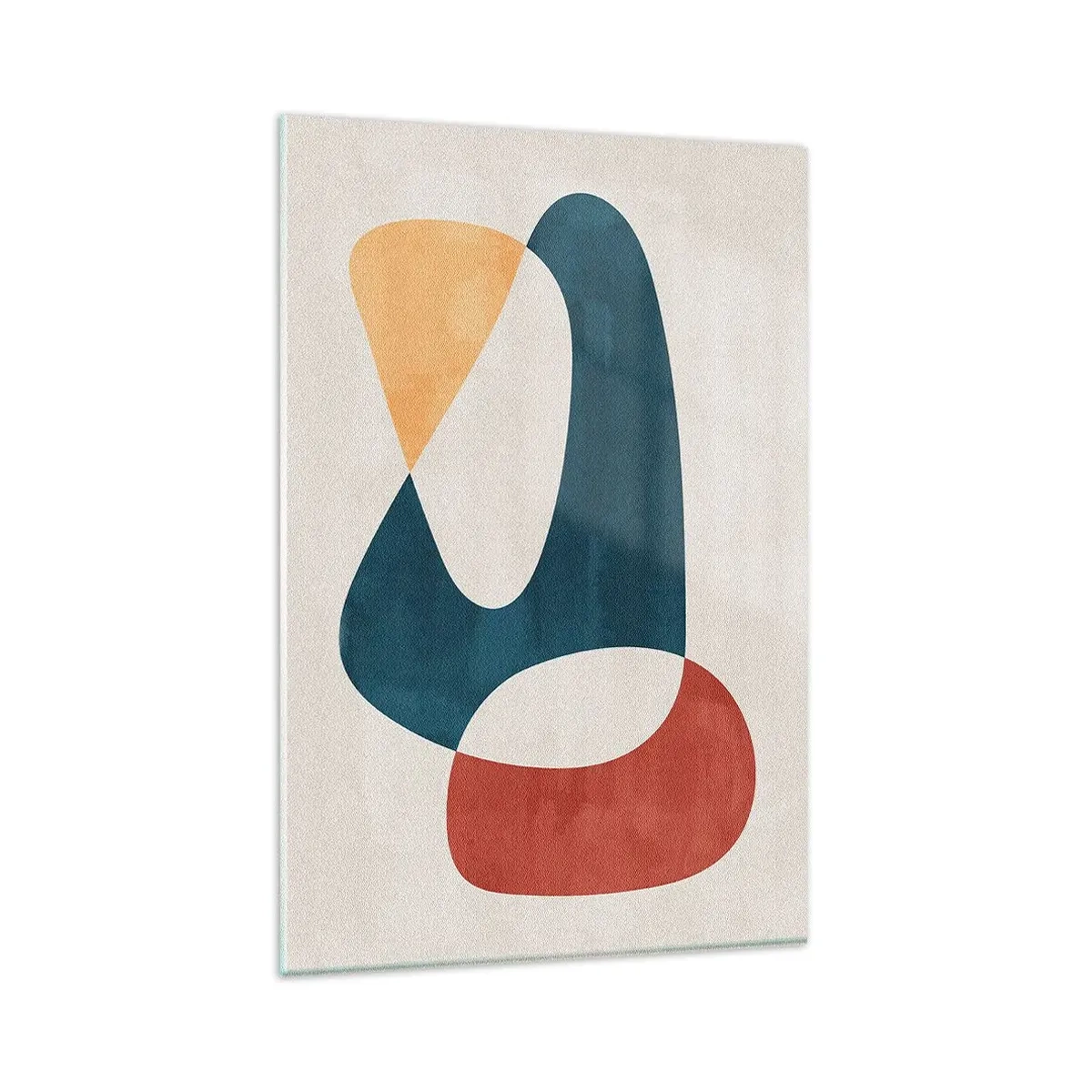 Glasbild - Bild auf glas - Abstrakte Formen in harmonischen Farben - 80x120cm - Einflüsse und Metamorphosen - Moderne Wanddekoration für Wohnzimmer und Schlafzimmer ARTTOR