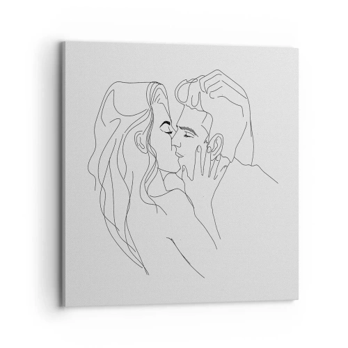 Bild auf Leinwand - Leinwandbild - Dieselbe Linie - 70x70 cm