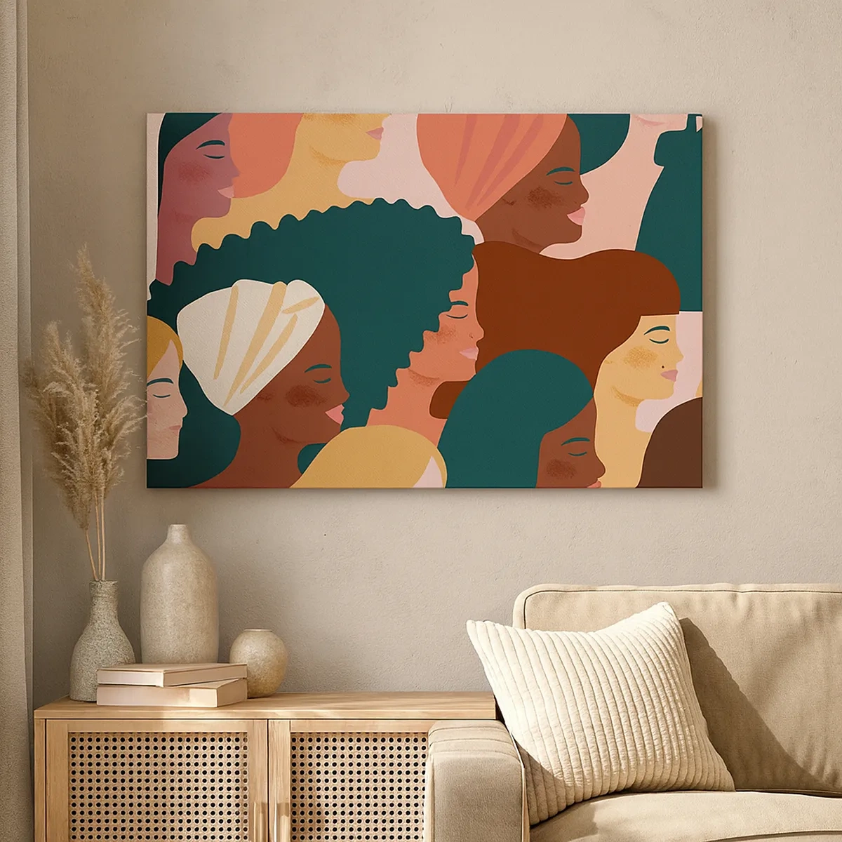 Bild auf Leinwand - Leinwandbild - Nur Weiblichkeit - 30x30 cm