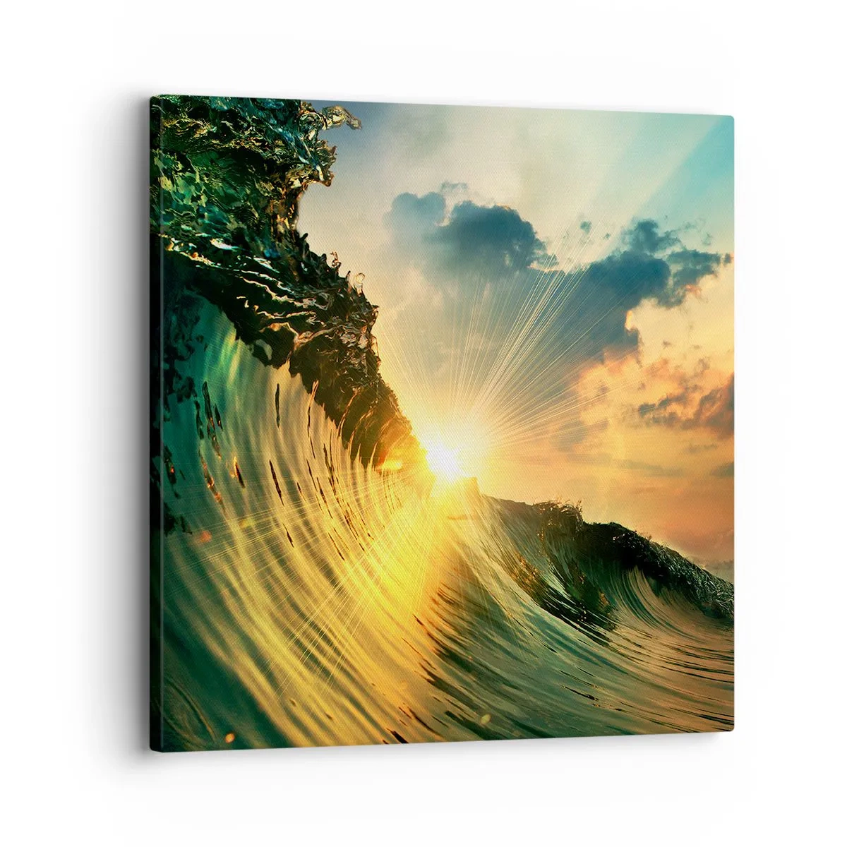 Bild auf Leinwand - Leinwandbild - Surfer, wo bist du? - 30x30 cm