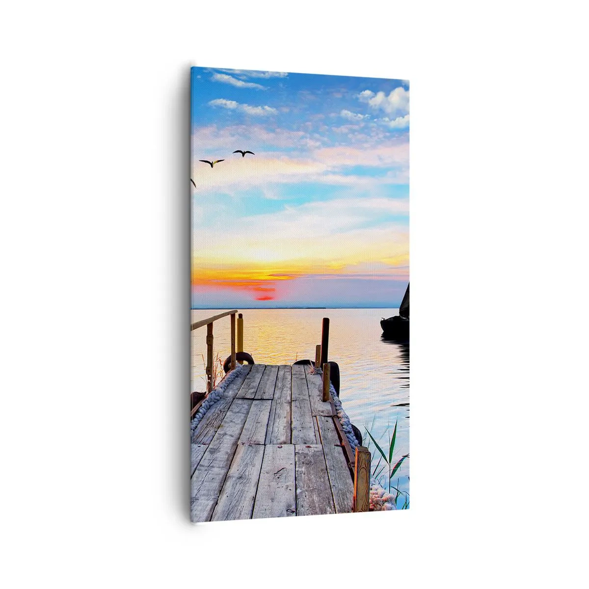 Bild auf Leinwand - Leinwandbild - Guten Abend - 65x120 cm