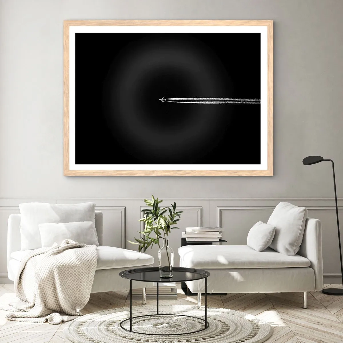 Poster in einem Rahmen aus heller Eiche - In eine andere Dimension - 50x40 cm