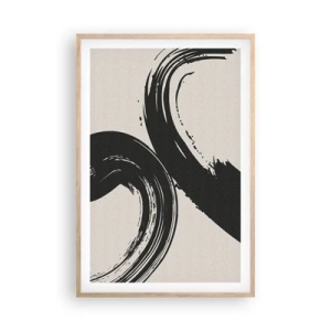 Poster in einem Rahmen aus heller Eiche - Ausladend und kreisförmig - 61x91 cm
