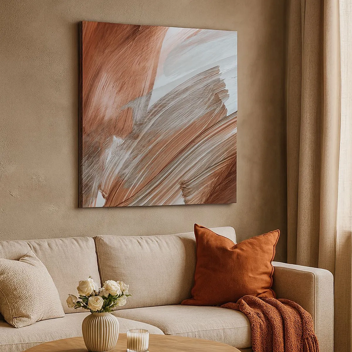 Bild auf Leinwand - Leinwandbild - Herbst und windige Abstraktion - 30x30 cm