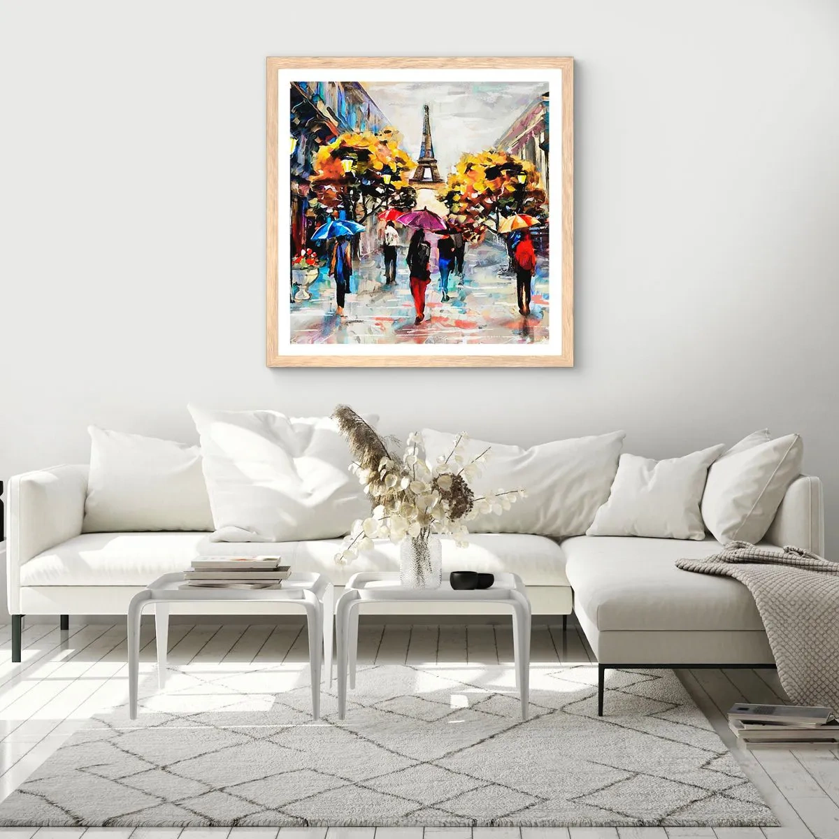 Poster in einem Rahmen aus heller Eiche - Besonders schön im Herbst - 30x30 cm